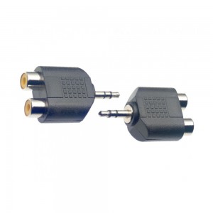 Stagg AC-2CFJMSH Audio Adapter, RCA Stereo Female to 3.5mm Stereo Jack Male, 2-Pack